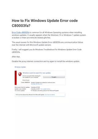 how to fix windows update error code c80003fa