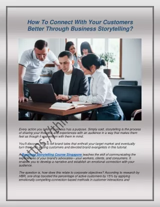 How to connect with your customers better through business storytelling?