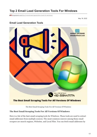 top 2 email lead generation tools for windows