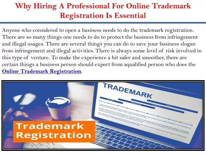 why hiring a professional for online trademark