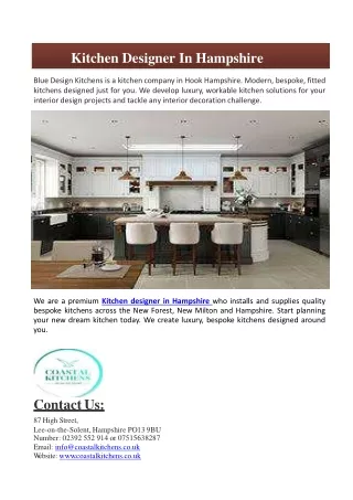 Kitchen designer in Hampshire