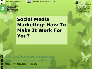 Social Media Marketing How To Make It Work For You