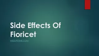Side Effects Of Fioricet