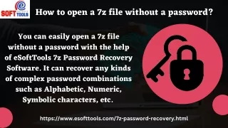 How to open a 7z file without a password?