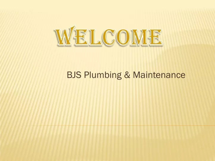 bjs plumbing maintenance