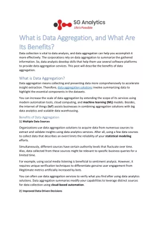 What is Data Aggregation & Benefits