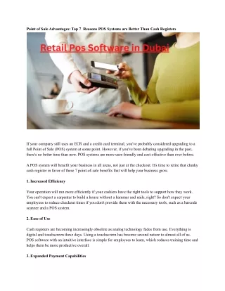 point of sale advantages top 7 reasons