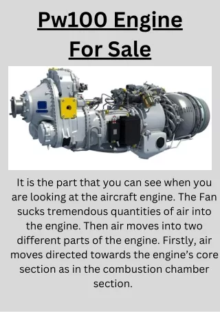 Buy Is The Best Product Pw100 engine for sale