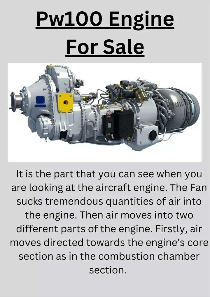 pw100 engine for sale