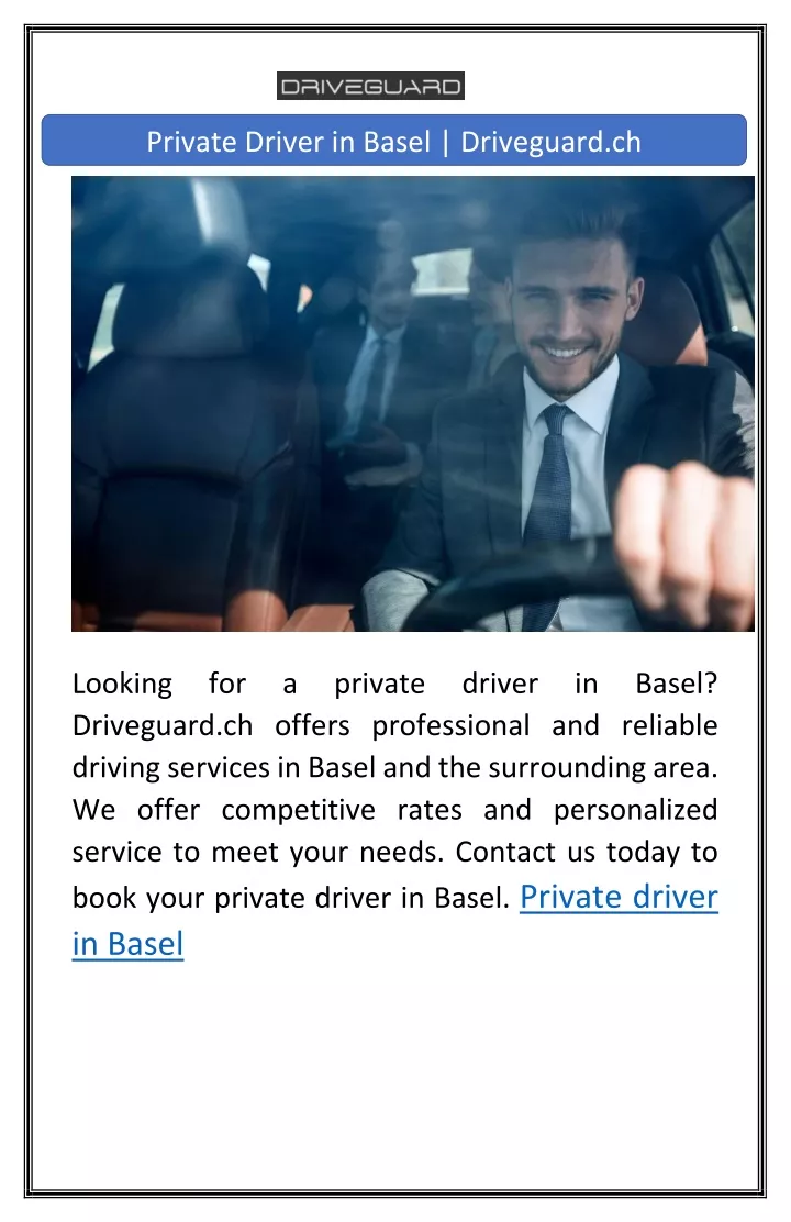 private driver in basel driveguard ch