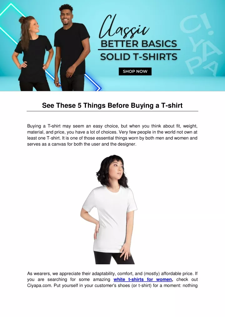 see these 5 things before buying a t shirt