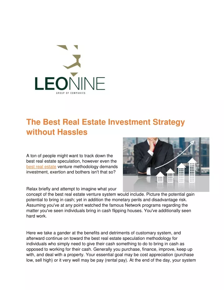 the best real estate investment strategy without