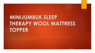 Minijumbuk Sleep Therapy Wool Mattress Topper