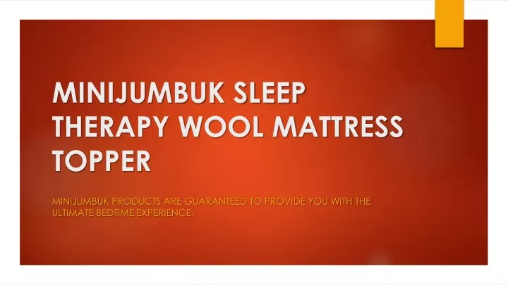 minijumbuk sleep therapy wool mattress topper