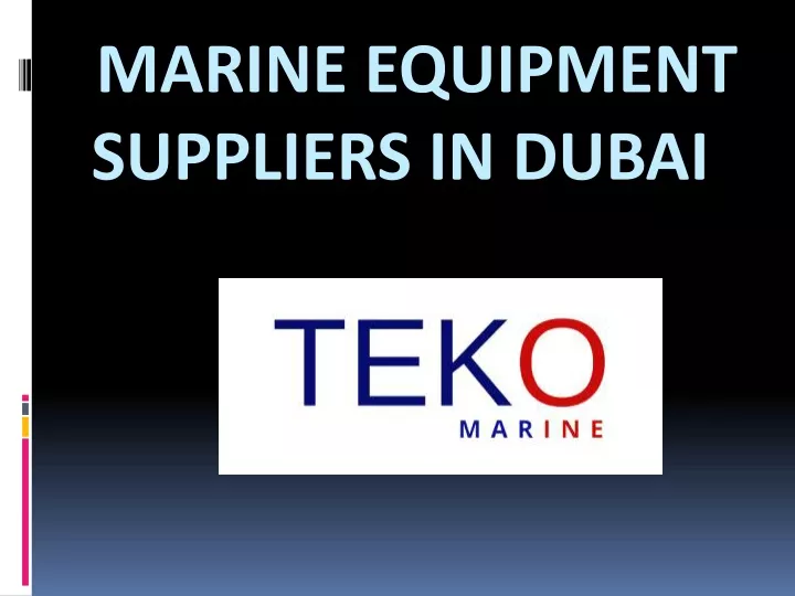 marine equipment suppliers in dubai