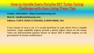 Porsche 997 turbo tuning
