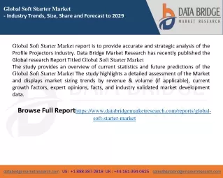 global soft starter market industry trends size