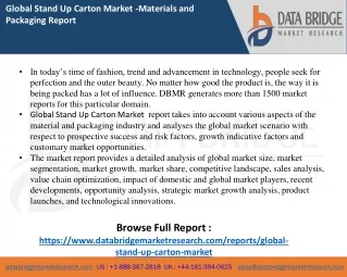 global stand up carton market materials