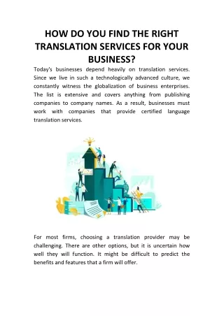 HOW DO YOU FIND THE RIGHT TRANSLATION SERVICES FOR YOUR BUSINESS