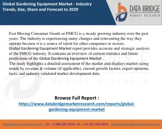 global gardening equipment market industry trends