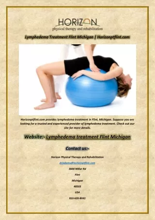 Lymphedema Treatment Flint Michigan Horizonptflint