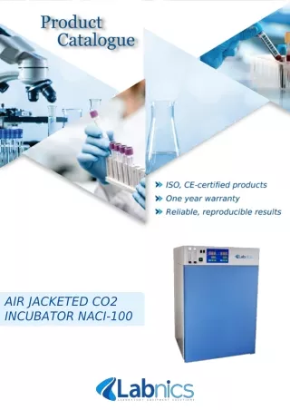 air jacketed co2 incubator naci 100