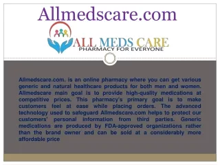 Online All Men Health Product in Allmedscare Pharmacy