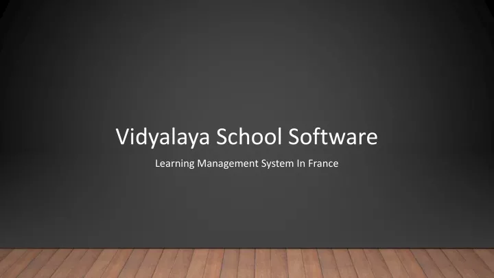 vidyalaya school software