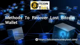 methods to recover lost bitcoin wallet