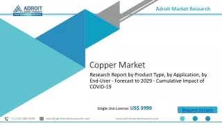 Copper Market Trends, Growth Insight, Share, Competitive Analysis & Regional For