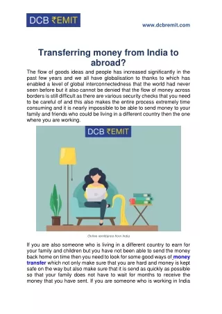 Transferring money from India to abroad?