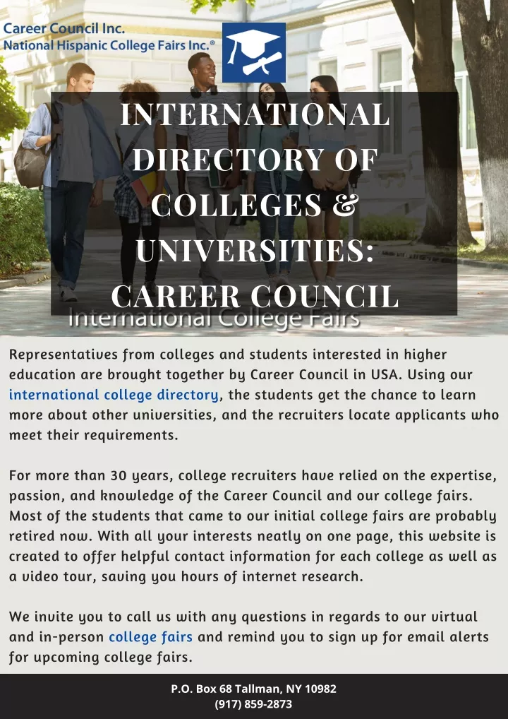 international directory of colleges universities