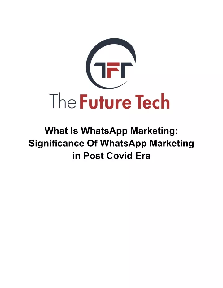 what is whatsapp marketing significance