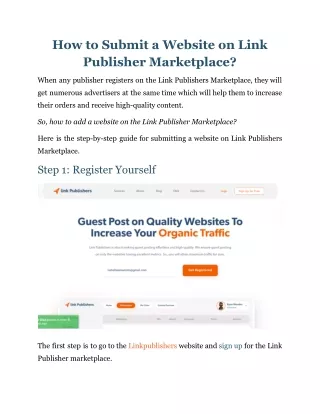 how to submit a website on link publisher