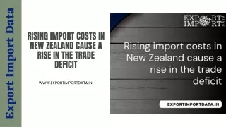 Rising Import Costs in New Zealand Cause a Rise in the Trade Deficit
