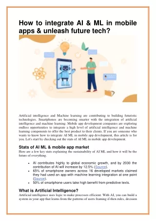 how to integrate ai ml in mobile apps unleash