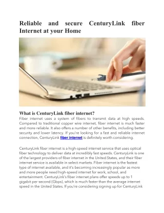 CenturyLink fiber Internet