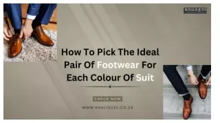 How to pick the ideal pair of footwear for each colour of suit
