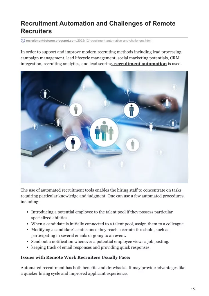 recruitment automation and challenges of remote