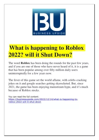 What is happening to Roblox 2022  will it Shut Down (1)