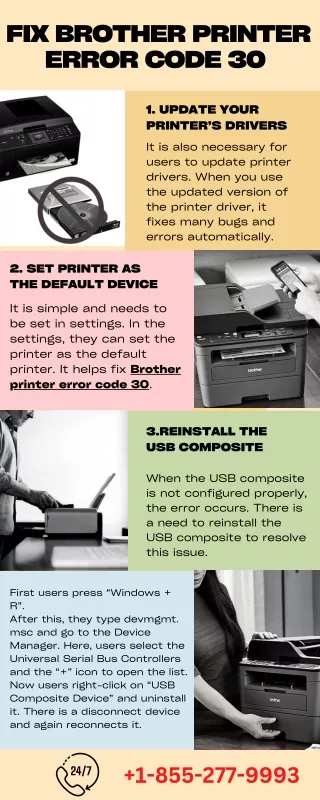 fix brother printer error code 30