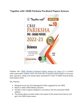 together with cbse pariksha pre board papers