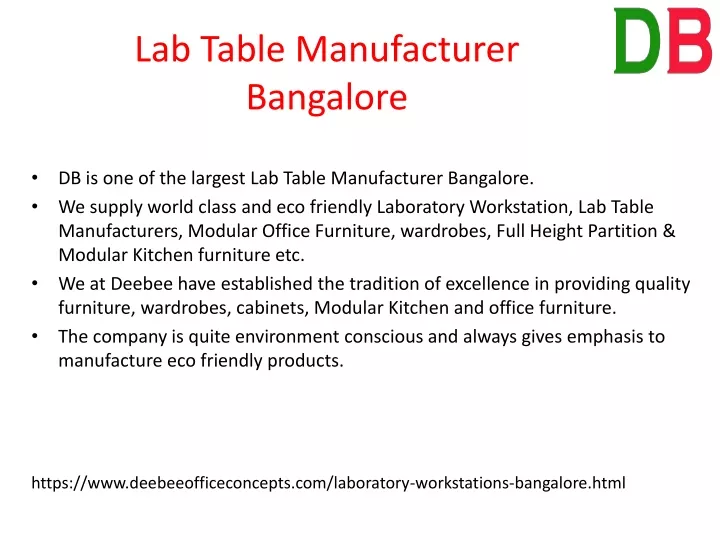 lab table manufacturer bangalore