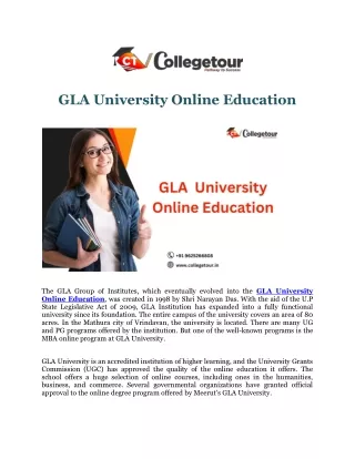 GLA University Online Education