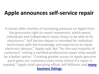 apple announces self service repair