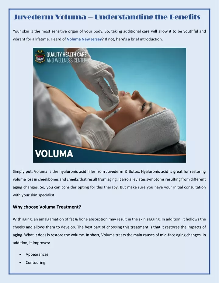 juvederm voluma understanding the benefits