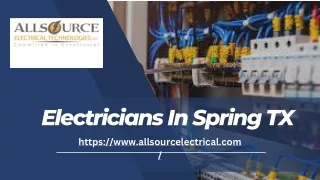 electricians in spring tx