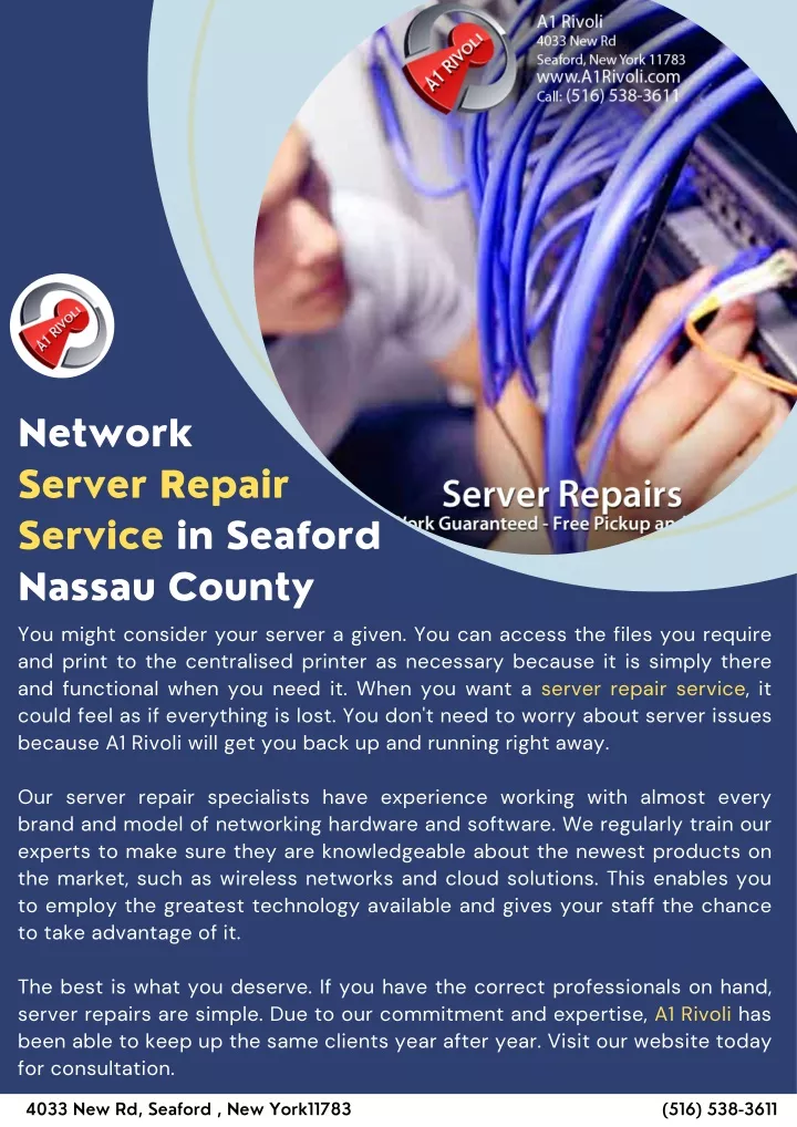 network server repair service in seaford nassau