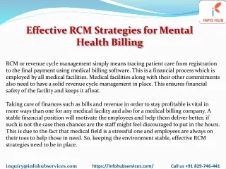 effective rcm strategies for mental health billing
