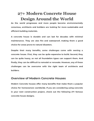 27 modern concrete house design around the world